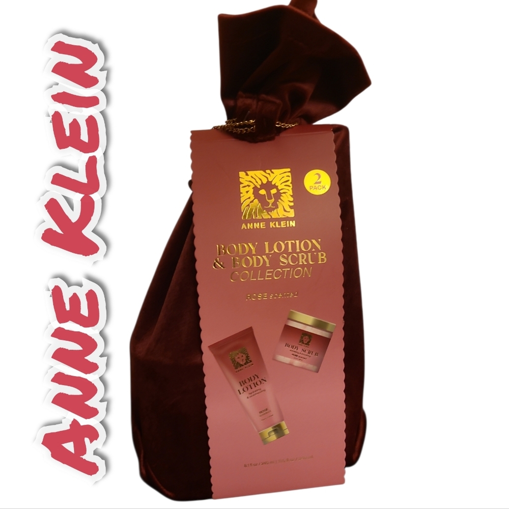 Anne Klein Rose Scented Body Lotion & Scrub Set